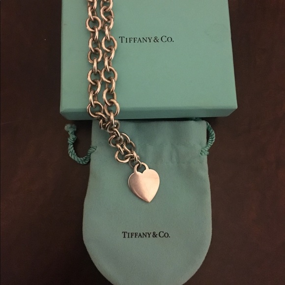 Tiffany & Co. Jewelry - TIFFANY & CO. Heart Tag Choker Necklace